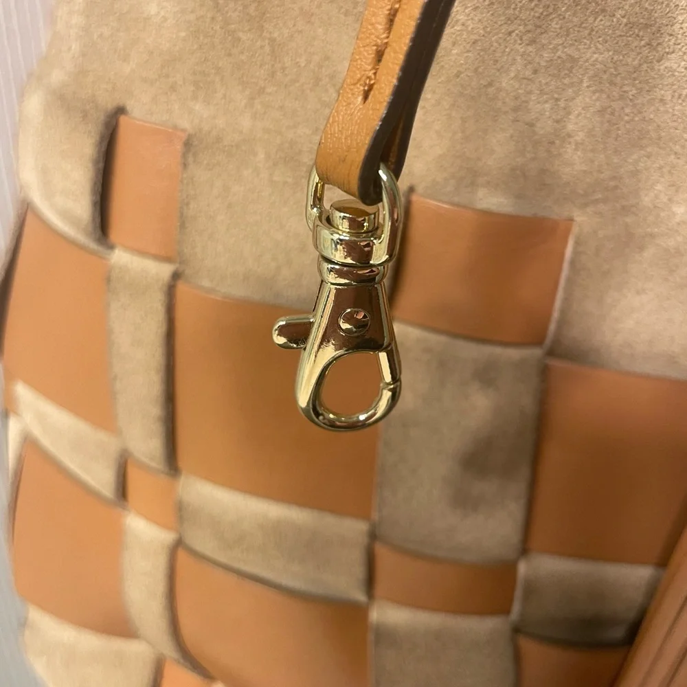 Michael Michael Kors Vivian Large Woven Suede Hobo - Picture 7 of 16